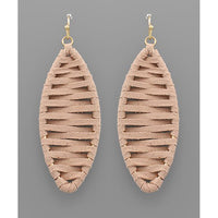 Dusty Pink Suede Teardrop Earrings