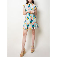 THML - Multi color flutter blouse - Mint