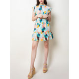 THML - Multi color flutter blouse - Mint