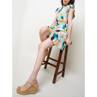 THML - Multi color flutter blouse - Mint