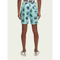 Scotch & Soda - Mid Length Printed Swimshort - Mint Leaf