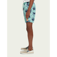 Scotch & Soda - Mid Length Printed Swimshort - Mint Leaf