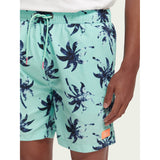 Scotch & Soda - Mid Length Printed Swimshort - Mint Leaf