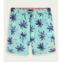 Scotch & Soda - Mid Length Printed Swimshort - Mint Leaf