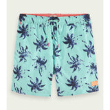 Scotch & Soda - Mid Length Printed Swimshort - Mint Leaf