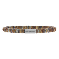 Steel & Barnett - Stones Bracelet Two Tone - Matte Wood