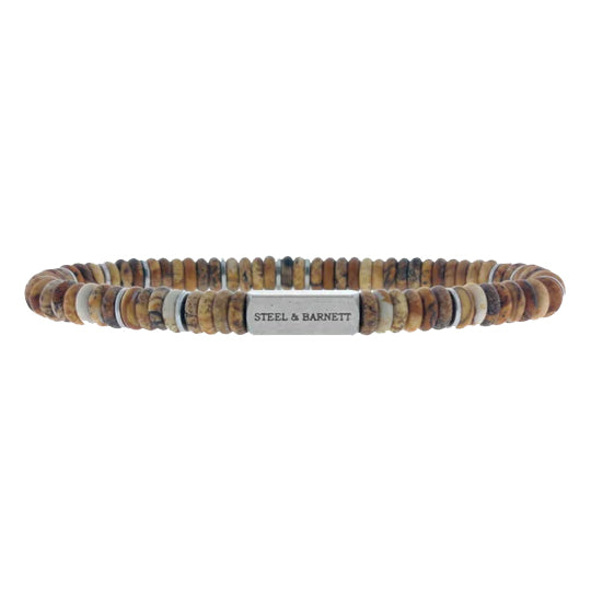 Steel & Barnett - Stones Bracelet Two Tone - Matte Wood